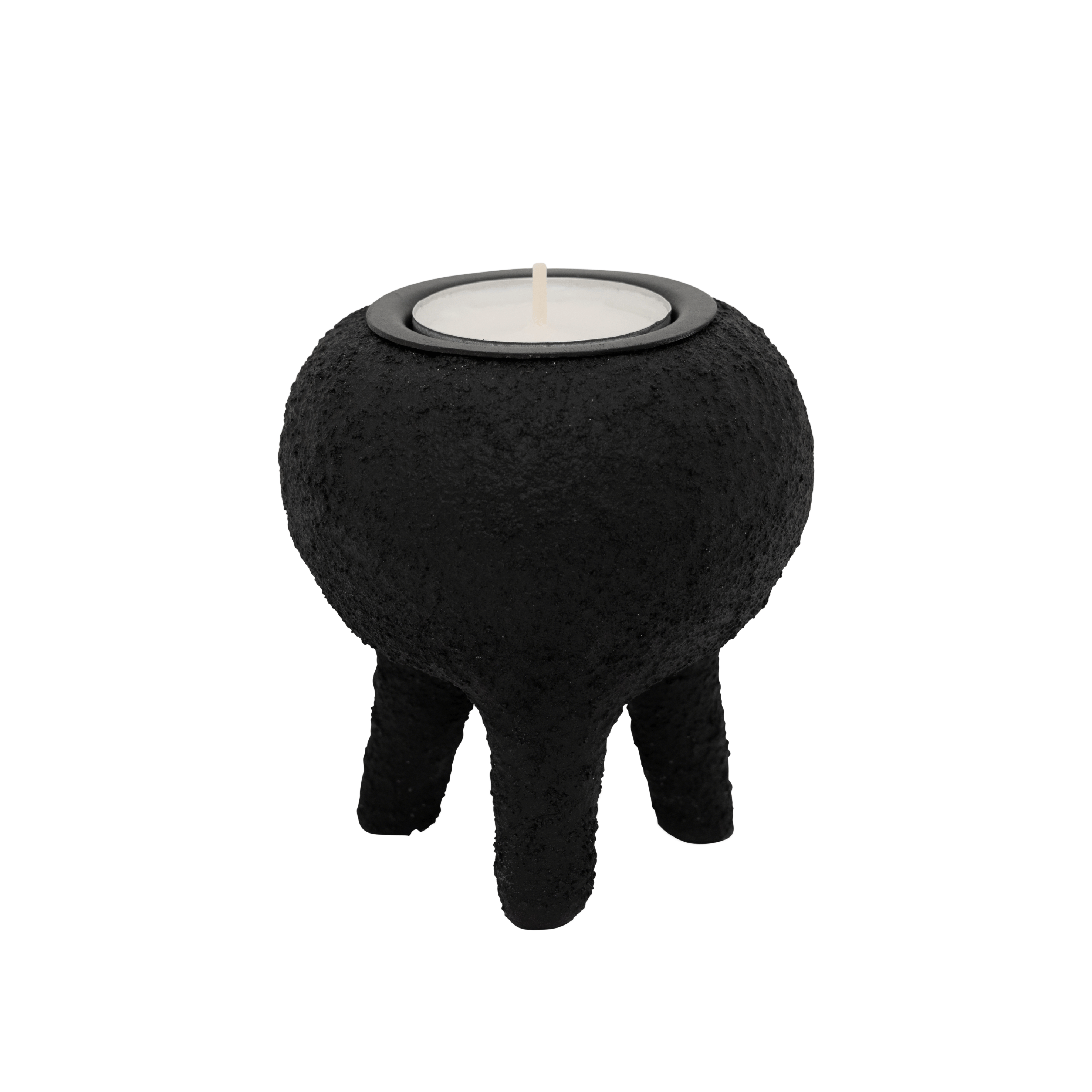 Black tealight holder