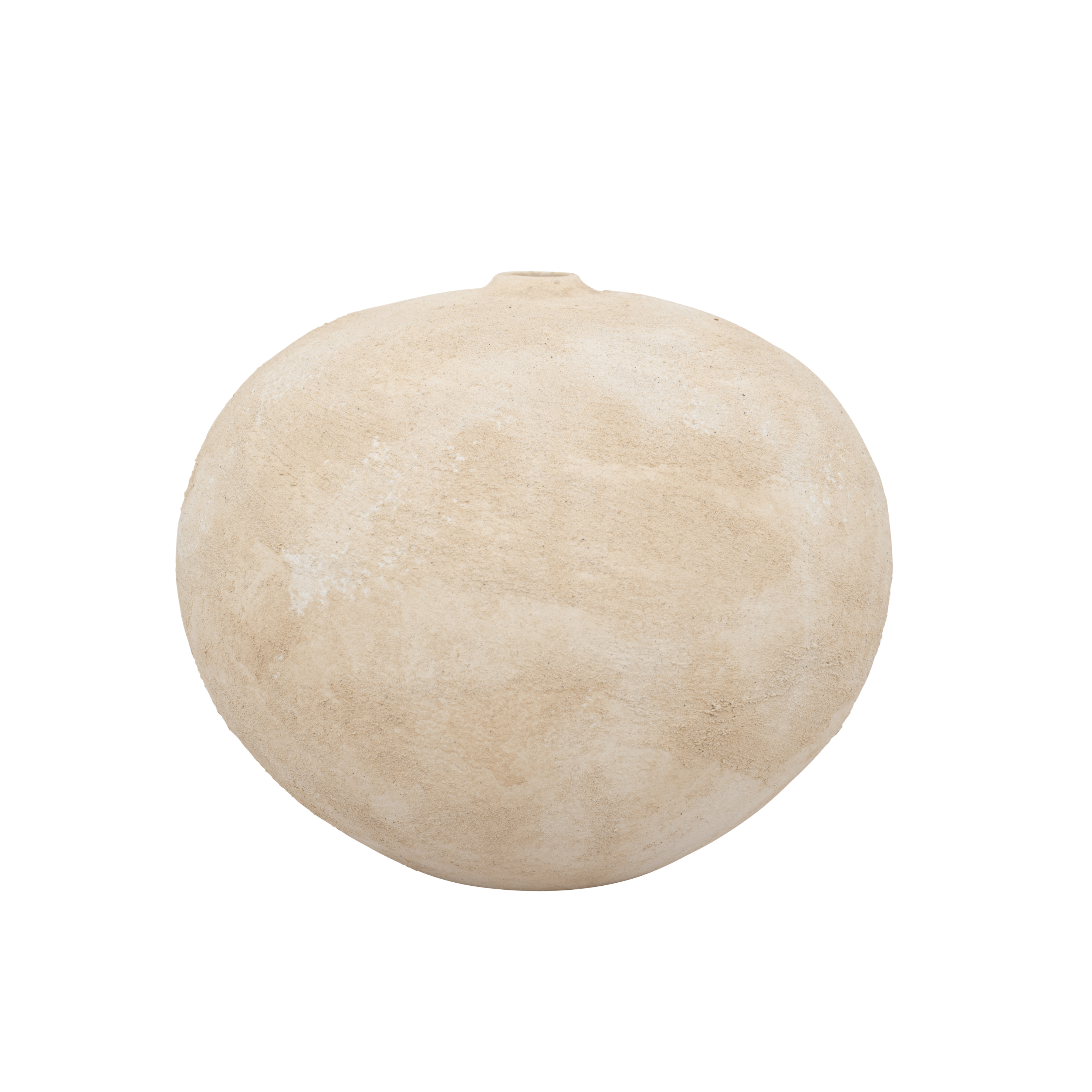 Round earthenware vase