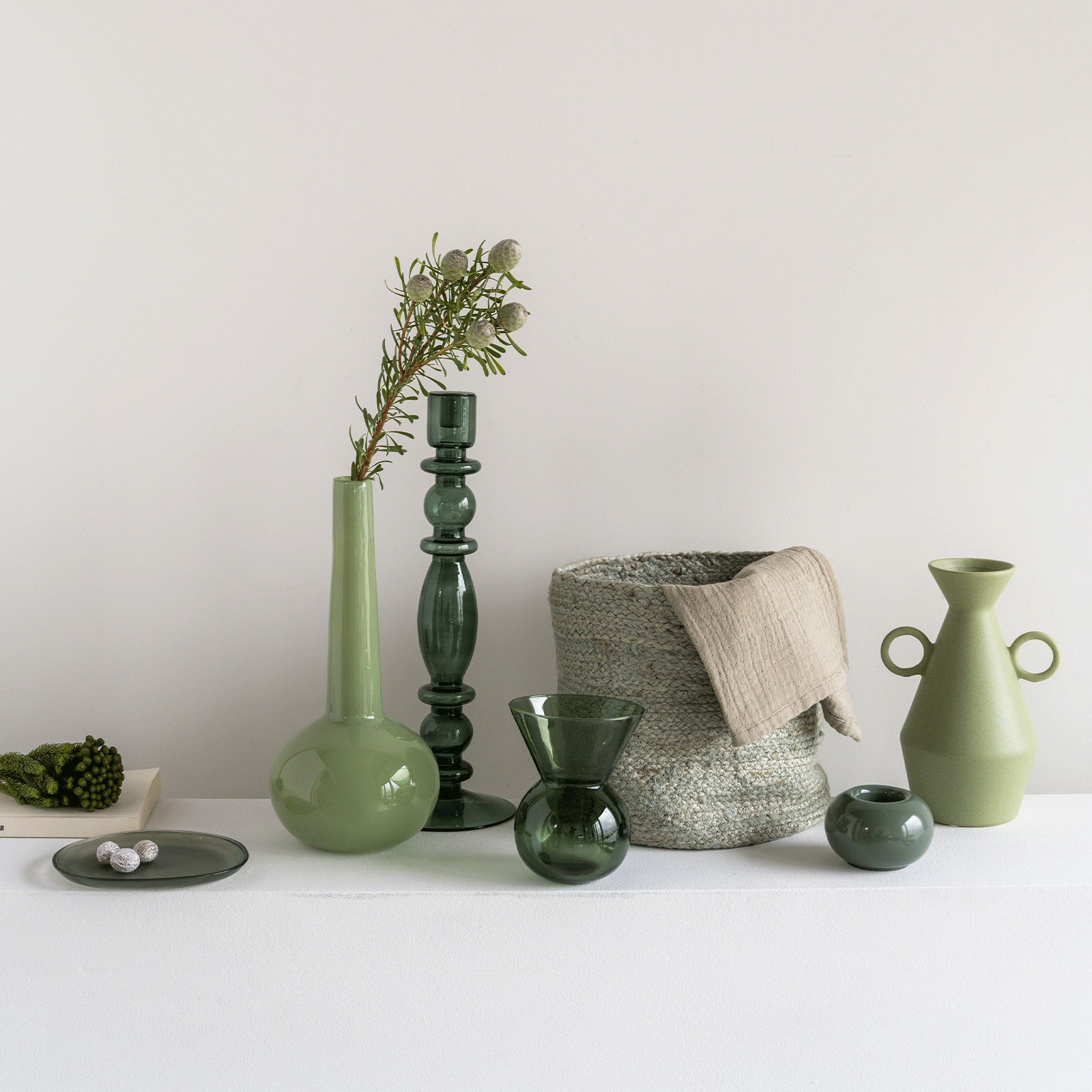 Watercress ceramic vase