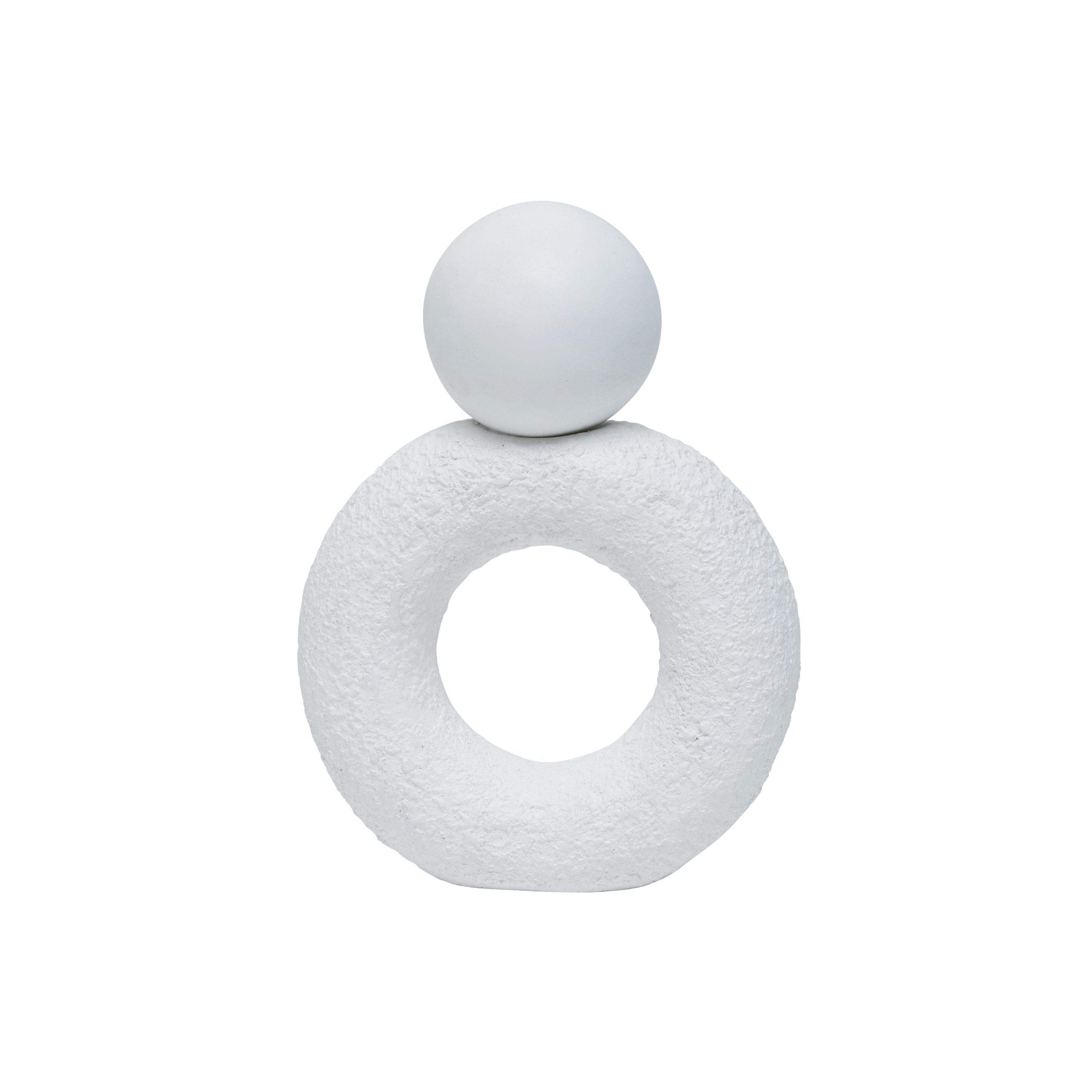 White decorative sculpture - single