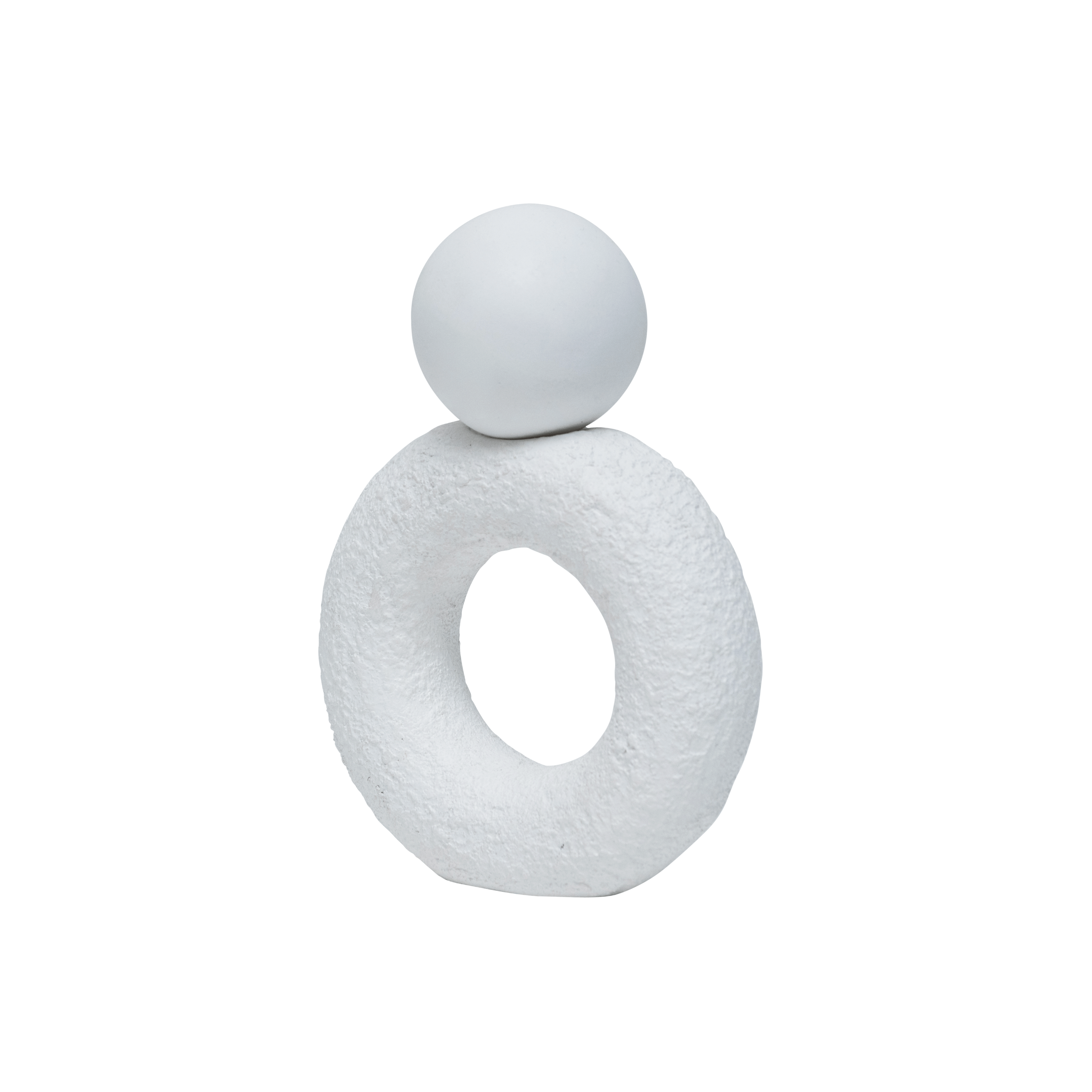 White decorative sculpture - single