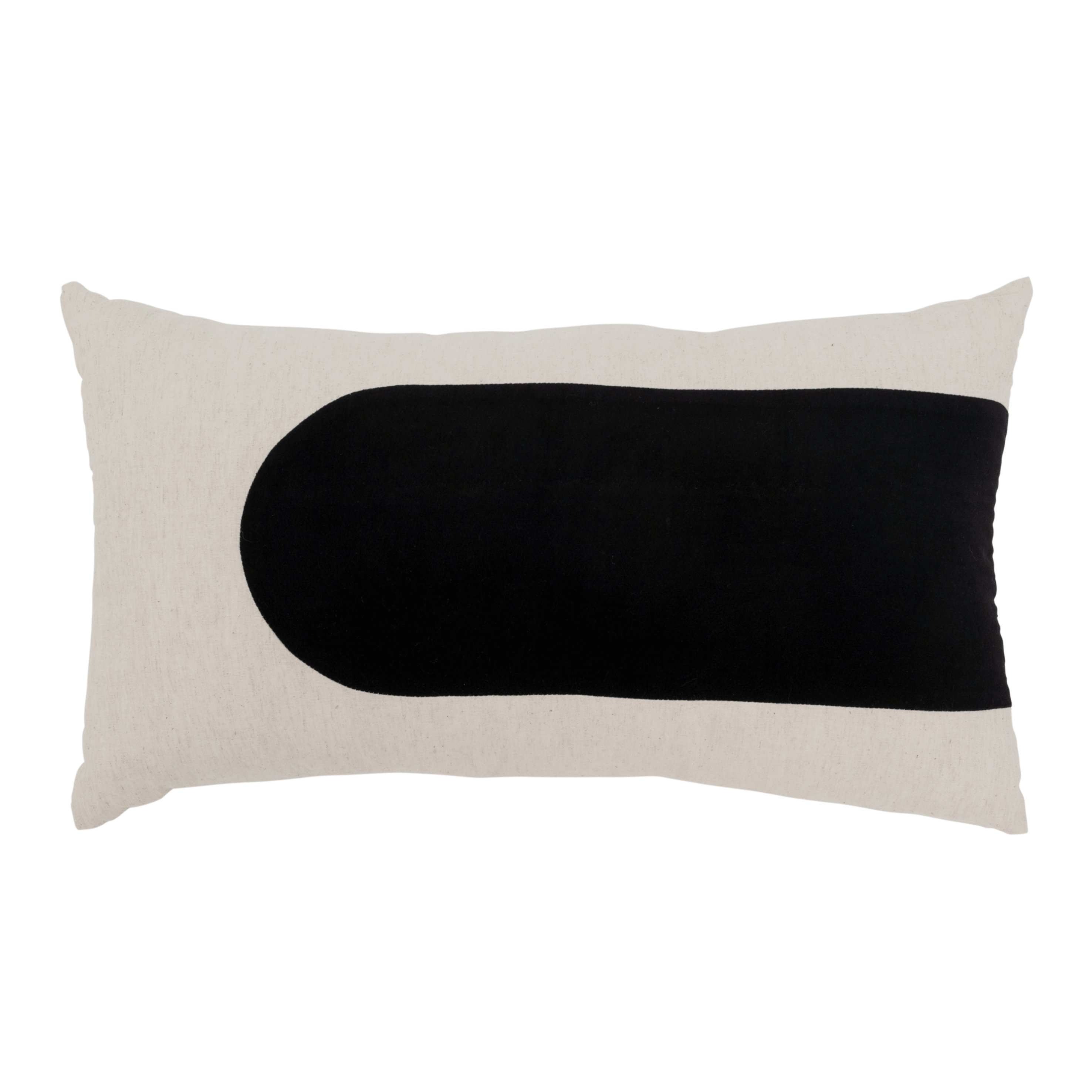 Black motif cushion - 70x40