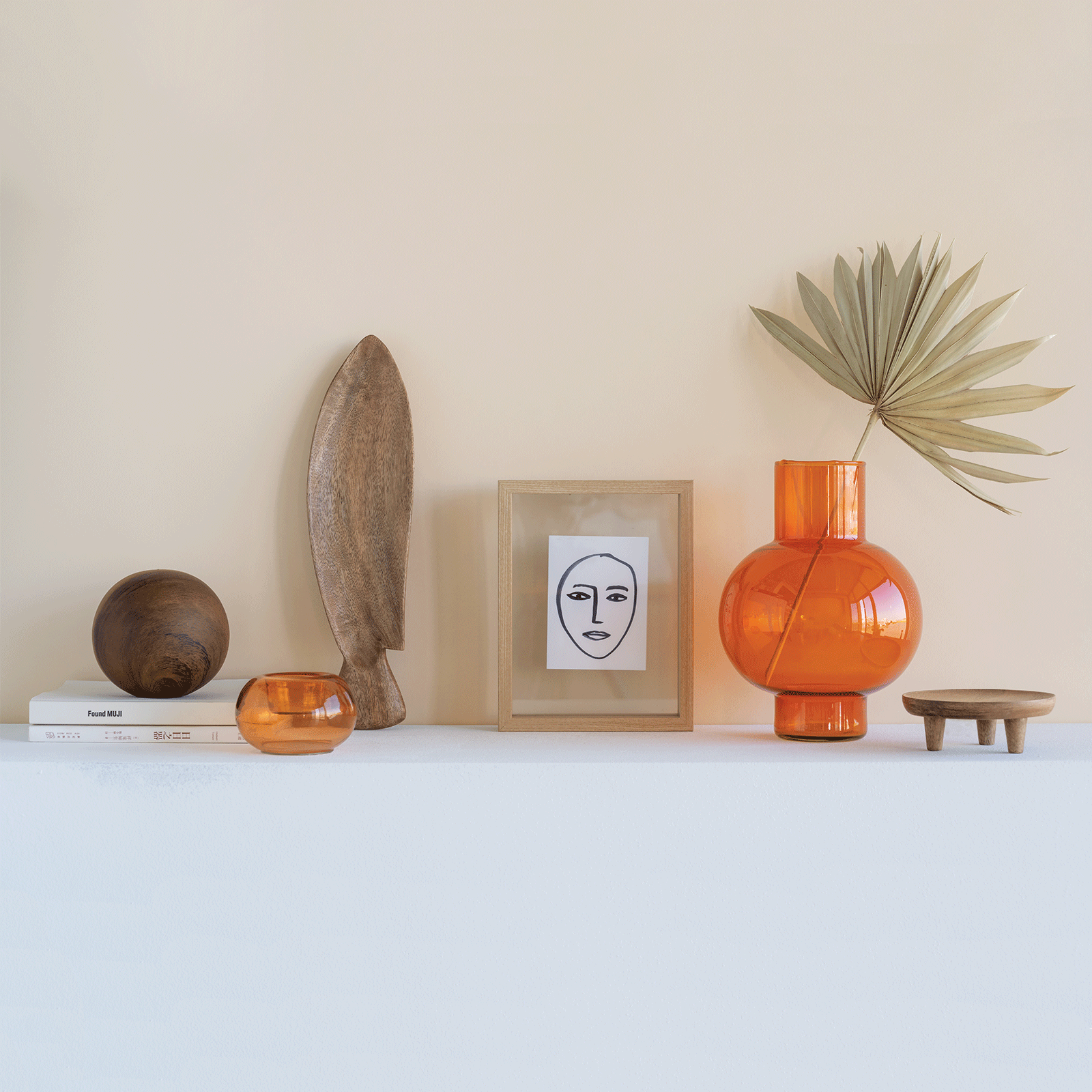 Walnut deco ball - 12cm