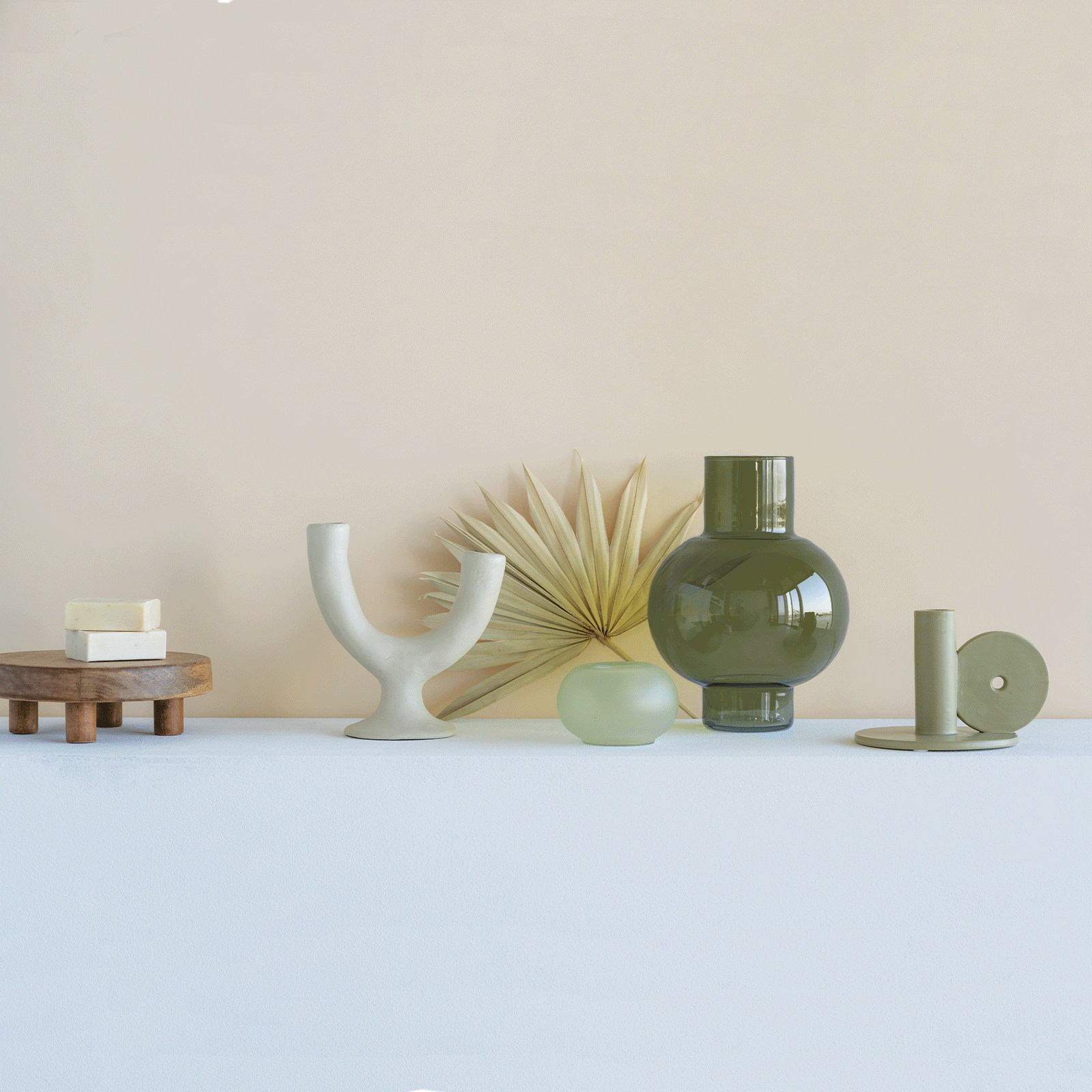 Two armed fog candle holder