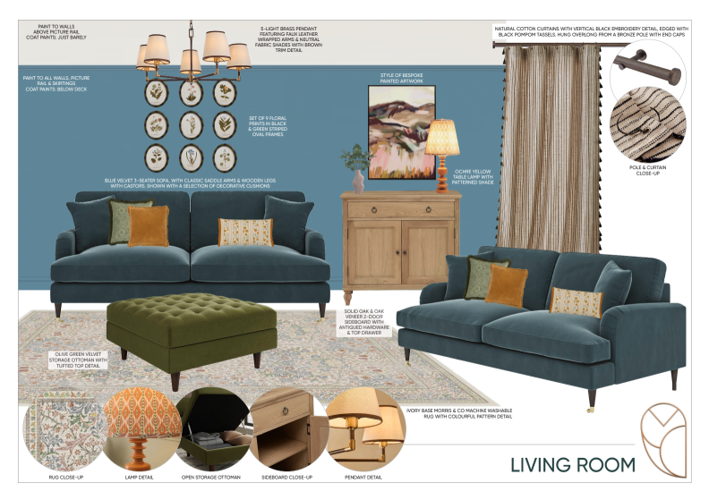 Modern compact living room styling